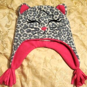 The Childrens Place Leopard Beanie Fleece Hat Size 12-24 Months